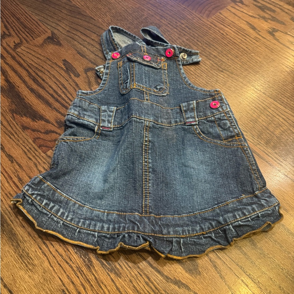 The Children's Place Dark Blue Denim Overall Dress